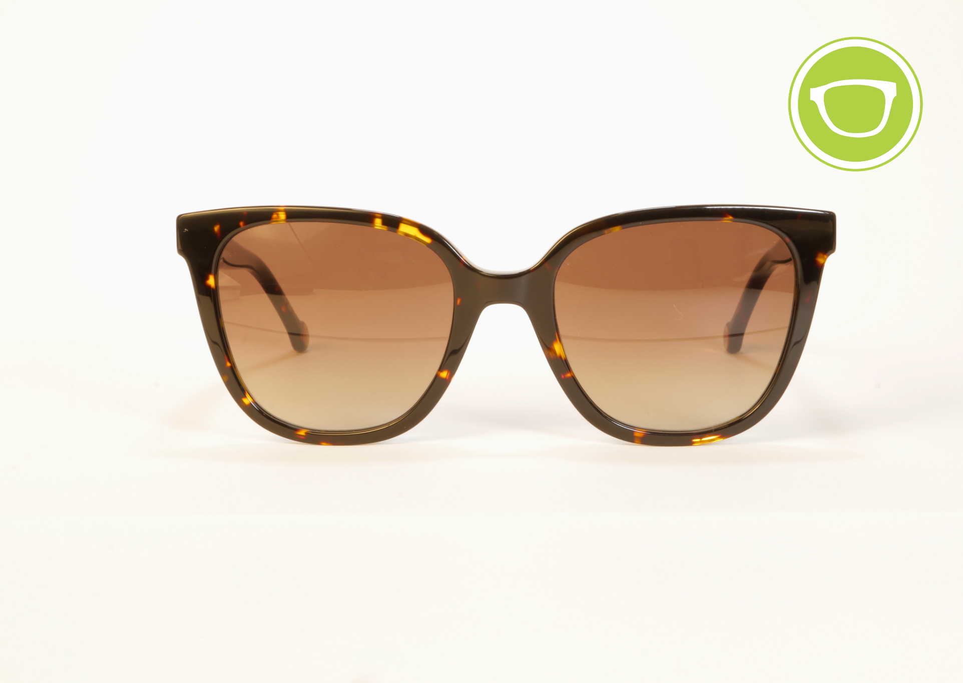 Gafas de sol Carolina Herrera HER0297-S 086H para mujer en color havana, con montura de acetato y lentes degradadas en tono marrón, diseño amplio y elegante.